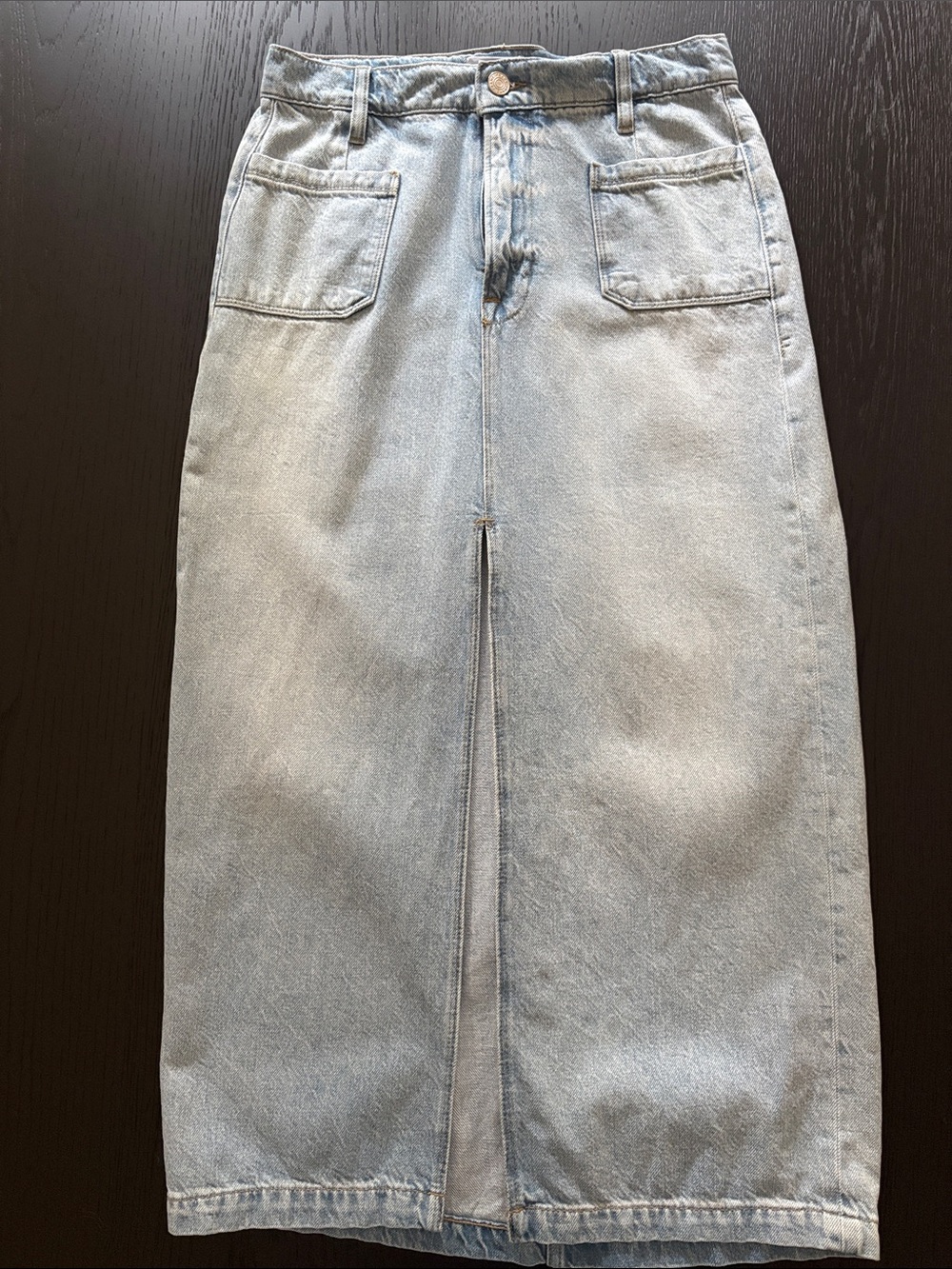 Frame Light Wash Denim Midi Skirt - Women Jeans size 28
